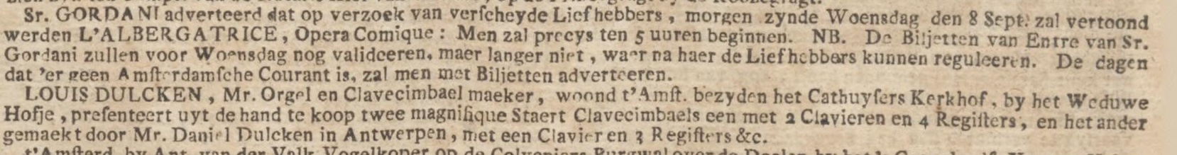 Amsterdamse courant 07-09-1756  -DEZE DULCKEN*